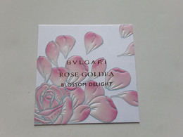 BULGARI~~ ROSE GOLDEA  Blosson Delight  **Carte Parfumée  !! - Modernes (à Partir De 1961)