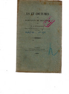 Us Et Coutumes Des Habitants De MEIGNEUX, Par R.DE GUYENCOURT. 50 Pages.1890. - Picardie - Nord-Pas-de-Calais