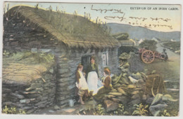 CPA Old Post Card Travelled  France Stamped 1906 Cancelled West Kensington Exterior Of An Irish Cabin Chaumière Cottage - Ohne Zuordnung