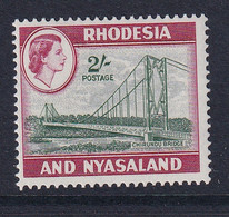 Rhodesia & Nyasaland: 1959/62   QE II - Pictorial     SG27     2/-     MNH - Rhodésie & Nyasaland (1954-1963)