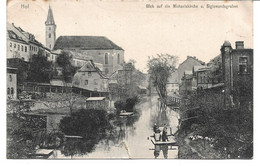 4085s: AK Hof, Michaelskirche & Sigismundsgraben, Gelaufen 1913 Nach Vöslau (1 Cm Einriss Am Unterrand) - Hof