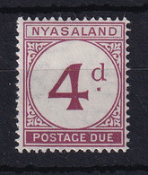 Nyasaland: 1950   Postage Due    SG D4    4d     MH - Nyassaland (1907-1953)
