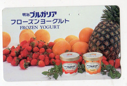 JAPON TELECARTE FRUIT ANANAS FRAISE ORANGE - Food