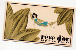 Carte Parfumée- Calendrier 1938-1939  PIVERT Rêve D'or (PPP24123) - Anciennes (jusque 1960)