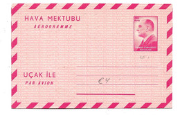 Tur069// -  TÜRKEI - Aerogramm (Luftpostleichtbrief) Atatürk ** - Ganzsachen