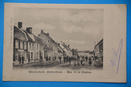 Waerschoot 1903: Statiestraat Très Animée - Waarschoot