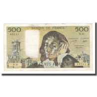 France, 500 Francs, 1976, 1976-04-01, TB, Fayette:71.14, KM:156d - 500 F 1968-1993 ''Pascal''