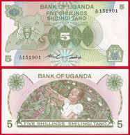 Uganda 5 Shillings 1982 P-15 UNC - Oeganda