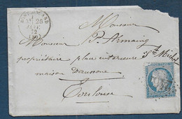Cérès N° 60A Avec Variété Spectaculaire Angle Sup Gauche - 1849-1876: Période Classique