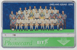 UK - Euro 96 England Squad, 20 U, BTC-181, Used - BT Herdenkingsuitgaven