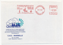 FRANCE - Enveloppe EMA - Exposition Philatélique Nationale CAS Marseille - 2/4/1991 - Marseille Cantini - Affrancature Meccaniche Rosse (EMA)