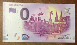 2017 BILLET 0 EURO SOUVENIR ALLEMAGNE DEUTSCHLAND KÖLNER ZOO ZERO 0 EURO SCHEIN BANKNOTE PAPER MONEY - [17] Falsos & Especimenes