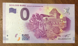 2017 BILLET 0 EURO SOUVENIR ALLEMAGNE DEUTSCHLAND SCHLOSS BURG ZERO 0 EURO SCHEIN BANKNOTE PAPER MONEY - [17] Fakes & Specimens