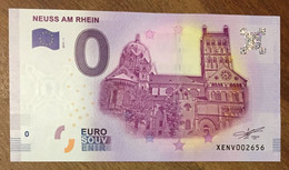 2017 BILLET 0 EURO SOUVENIR ALLEMAGNE DEUTSCHLAND NEUSS AM RHEIN ZERO 0 EURO SCHEIN BANKNOTE PAPER MONEY - [17] Vals & Specimens