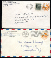 UC3 PSE Airmail Covers Used Miami FL 1938 + Muskegon MI To Germany 1947 PREXIE - 1941-60