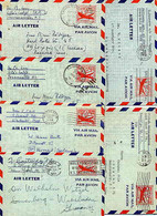 UC16a Aerogrammes 6 Diff. Overlays To East- And West-Germany 1951-53 Cat.$48.00 - 1941-60