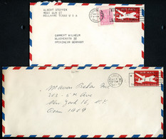 UC18 PSE Airmail Covers Used Domestic And To Germany PREXIE 1956-57 - 1941-60