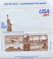 TOUR THE UNITED STATES USA UC53 PSE Aerogramme Mint 1980 - Autres & Non Classés