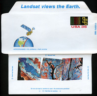 LANDSAT USA UC58 PSE Aerogramme Mint 1985 - North  America