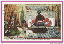 E044, * NEW MEXICO  * NAVAHO BLANKET WEAVERS. THE INDIAN BUILDING *  ALBUQUERQUE * USED 1933 - Albuquerque