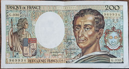 Billet 200 Francs Montesquieu 1985 FRANCE  G.030 - 200 F 1981-1994 ''Montesquieu''