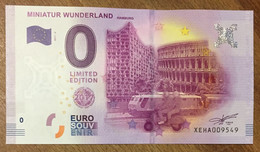 2017 BILLET 0 EURO SOUVENIR ALLEMAGNE DEUTSCHLAND MINIATUR WUNDERLAND ZERO 0 EURO SCHEIN BANKNOTE PAPER MONEY - [17] Fictifs & Specimens