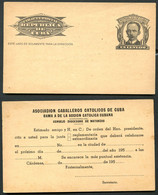 Cuba Postal Card UPSS #S4f Variety Preprinted 195* - Storia Postale