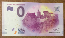 2017 BILLET 0 EURO SOUVENIR ALLEMAGNE DEUTSCHLAND BURG MILDENSTEIN ZERO 0 EURO SCHEIN BANKNOTE PAPER MONEY - [17] Falsi & Campioni