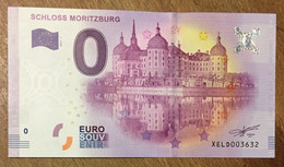 2017 BILLET 0 EURO SOUVENIR ALLEMAGNE DEUTSCHLAND SCHLOSS MORITZBURG ZERO 0 EURO SCHEIN BANKNOTE PAPER MONEY - [17] Falsos & Especimenes