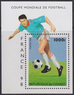 F-EX2026 CONGO MNH 1996 HF SOCCER FUTBOL WORLD CUP FRANCE FRANCIA - Other & Unclassified