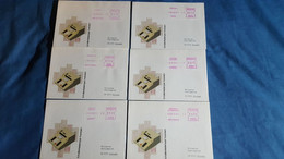 6 Stk. Briefe Mit Schalterfreistempel Frankreich 1981 - 1981-84 LS & LSA Prototypes