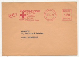 FRANCE - Enveloppe EMA - Compagnie FABRE S.G.T.M. Armement Consignation - MARSEILLE 01 - 7/5/1973 - Affrancature Meccaniche Rosse (EMA)