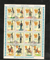 NAPOLÉON LES COSTUMES MILITAIRES ET LES BATAILLES MILITAIRES TIMBRES OBLITÉRÉS - Equatorial Guinea