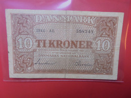 DANEMARK 10 KRONER 1944 Circuler (B.20) - Dinamarca