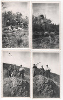 Photo Originale Lot De 4 Scène De Chasse Chien Fusil 1946 La Molière Les Molières Près Mallemoisson Le Chaffaut - Sporten