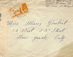 1941 - Enveloppe Affr. N° 206 SEUL Pour New York  -  Censure  C. 118 - Briefe U. Dokumente
