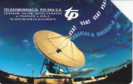 TARJETA DE POLONIA DE UNA ANTENA PARA SATELITE (SATELLITE) - Espacio