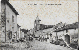 FLOREMONT ( Vosges )  : L'Eglise Et La Mairie - Rue Animée ( 1915 ) - Sonstige Gemeinden