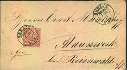 1869, "BERLIN HST. P.E. 1/11 69" Auf Brief Mit 1 Gr. BDP - Máquinas Franqueo (EMA)