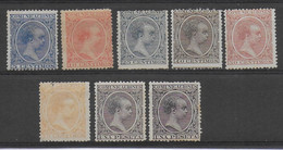 ESPAGNE -1889 - ALPHONSE XIII - YT 198+201+204+206/209 (209X2) (*) - NEUFS SANS GOMME - COTE = 703 EUR ! - Neufs