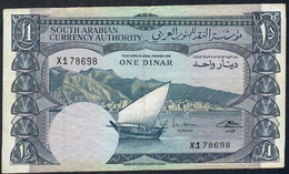 SOUTH ARABIA P3a 1 DINAR 1965 Signature 1  VF  NO P.h. ! - Andere - Azië