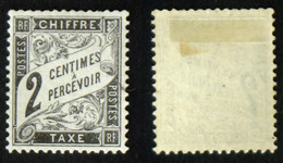 N° TAXE 11 2c DUVAL Noir Neuf N* TB Cote 60€ - 1859-1959 Mint/hinged