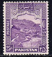 Pakistan 1948 25 Rupees Violet Definitive, Perf. 13, MNH, SG 43b (E) - Pakistan