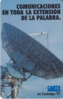 TARJETA DE VENEZUELA DE UNA ANTENA PARABOLICA (SATELLITE-SATELITE) - Space