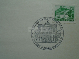 D174243 East Railway Station 1984  Budapest Hungary  Stamp Tram  -Special Postmark Sonderstempel Cachet Spécial - Autres & Non Classés