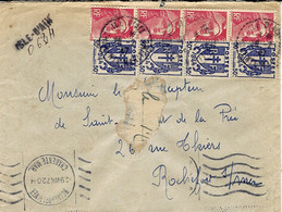 1947- Enveloppe RECC. Provisoire " ISLE-D'AIX " Charente-Maritime   Affr. à 14 F. - 1921-1960: Modern Period