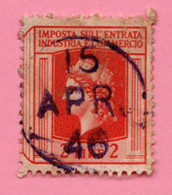 Italia Lungotenenza Fiscali Revenue Imposta Industria Commercio Lire 2 Usato - Revenue Stamps