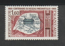 ANNÉE 1966 - N° 1498  - Centenaire De La Poste Pneumatique - Neuf Sans Charnière - Neufs