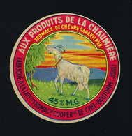 étiquette Fromage De Chèvre Aux Produits De La Chaumière 45%mg Lait From Coop De Chef Boutonne Deux Sevres 79 - Cheese