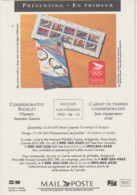 1992 Canada Post Letter Mail Presenting Poste Lettre En Primeur Olympic Summer Games Jeux Olympiques D'Ete Barcelona - Postgeschiedenis